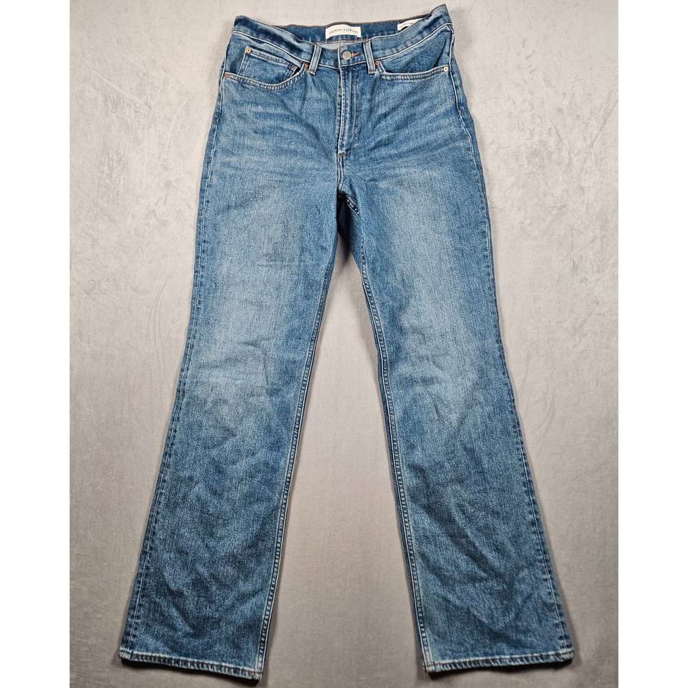 Aritzia Denim Forum '90s Hi-Rise Stacked Bootcut Jeans Womens 32 Medium Wash